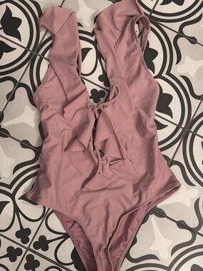 Ruffle Front One Piece Swimsuit